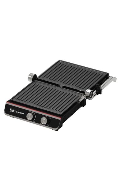 Relux Rtm5200 2000w Döküm Izgara Ve Tost Makinesi – 6 Dilim, 180° Açılabilir, Çıkarılabilir Plakalar - Resim 3