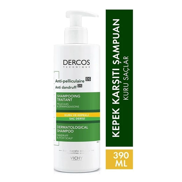 VICHY DERCOS ANTİ DANDRUFF KURU VE KEPEKLİ SAÇ DERİSİ 390ML