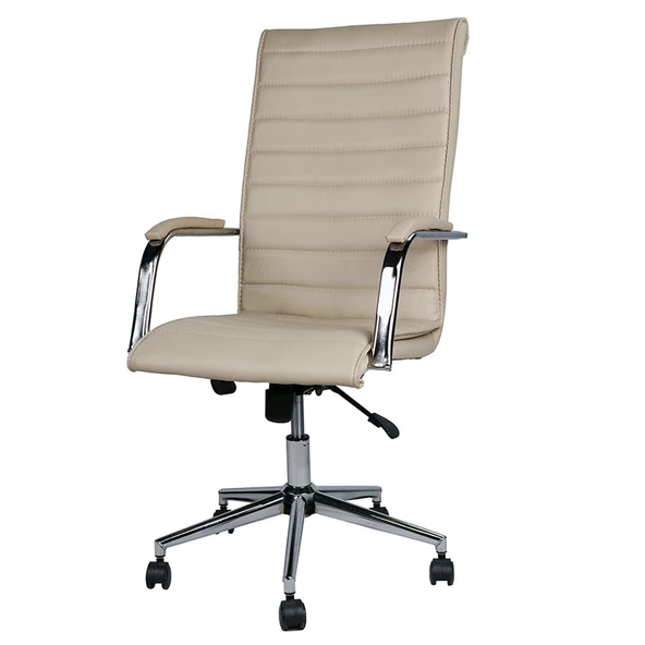 Jessy Krem Deri Yönetici Makam Koltuğu - Resim 2