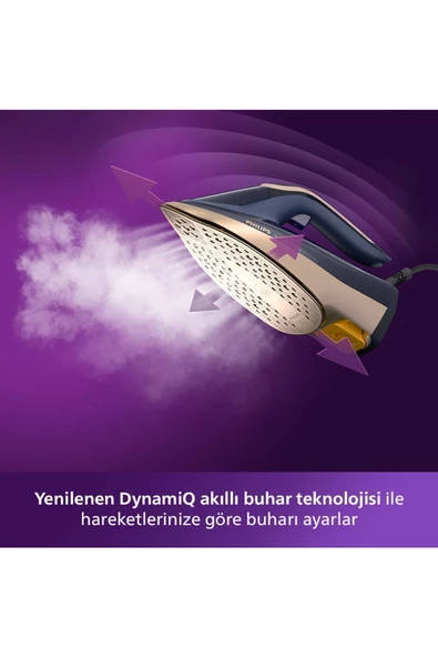 Philips 8000 Serisi Azur Buharlı Ütü 3000W, 8g/dk Sürekli Buhar, 260g Şok Buhar, DST8050 - 2