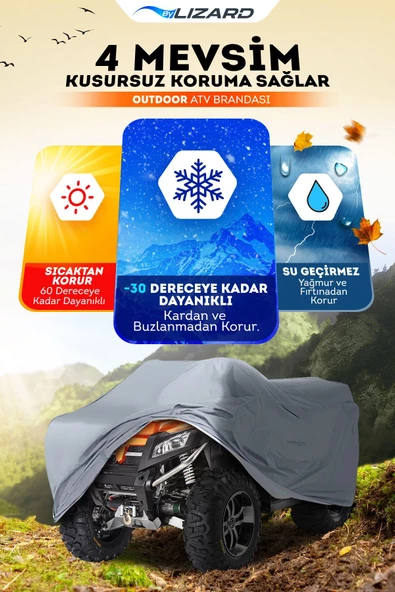 Kanuni ATV 150 S On Road Uyumlu Su Geçirmez  ATV Brandası - 3