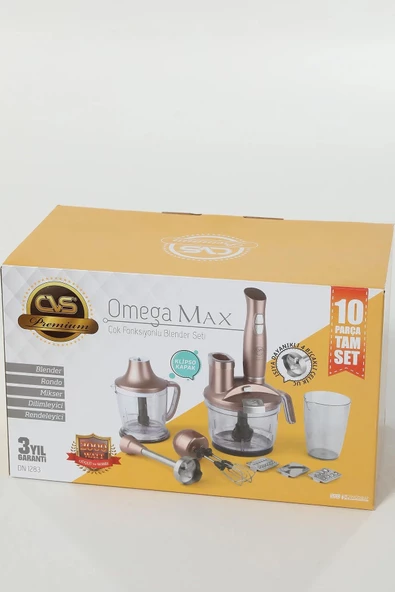 CVS Dn 1283 OmegaMax 1500W Çok Fonksiyonlu 10 Parça Mega Set - Çift Hazneli - Resim 2