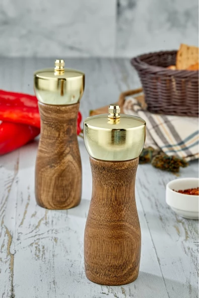 Cooker 16,5 Cm 2' li Masterchef Ahşap Tuz Ve Karabiber Öğütücü Değirmeni - 3