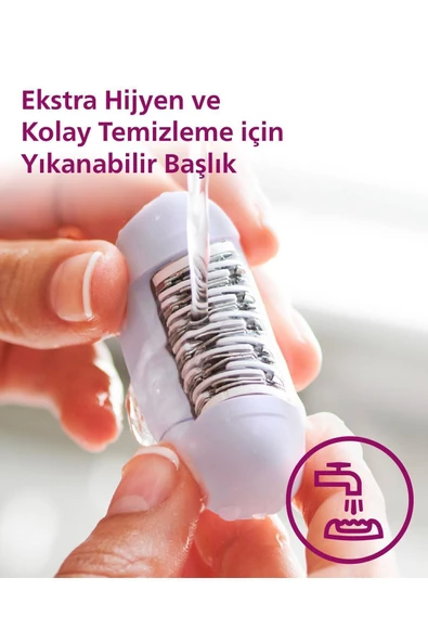 Philips BRE225/05 Kablolu Epilatör,Bacak İçin Kullanım,2 Hız Ayarı,Yıkanabilir Başlık - 3