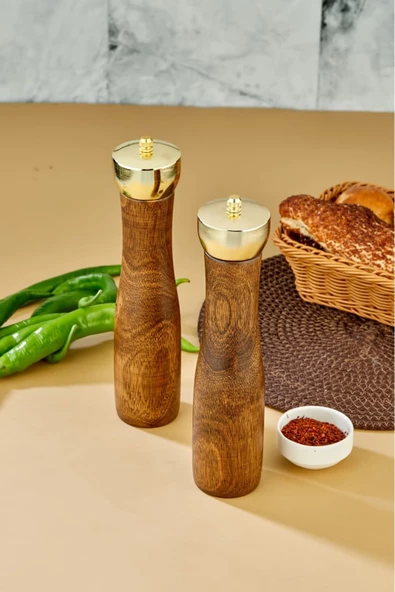 Cooker 26,5 Cm 2' li Masterchef Ahşap Tuz Ve Karabiber Öğütücü Değirmeni - 3