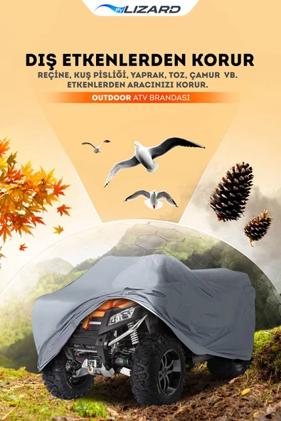 Kanuni ATV 150 S On Road Uyumlu Su Geçirmez  ATV Brandası - 4
