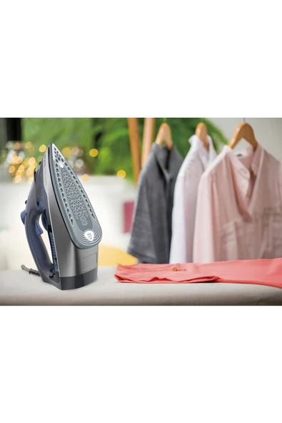 TEFAL Express Steam Ütü FV2868 Buharlı Mavi Gri Max - 5