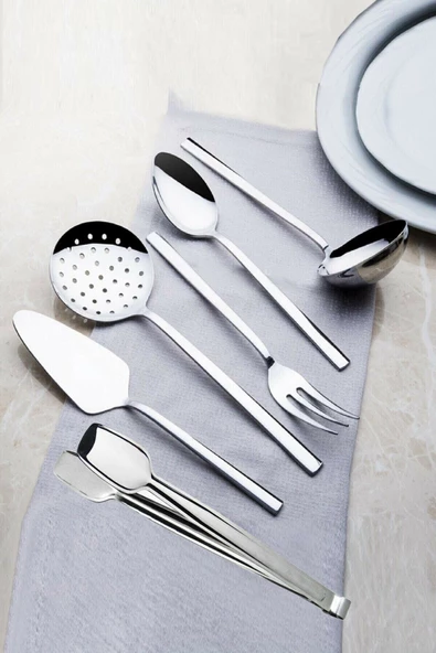 Nehir Dalyan 6 Parça Paslanmaz Çelik Servis Takımı Set ürün görseli 1