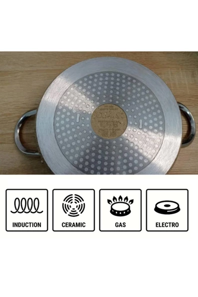 OMS PASLANMAZ Oms 3316 Indüksiyonlu Granit Karnıyarık Tencere 28 X 8 Cm Kumbeji - Resim 4
