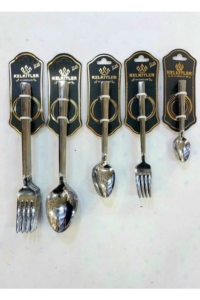 ERGENÇLER Kelkitler Çelik 30 Parça 6 Kişilik Çatal Kaşık Takımı - 2
