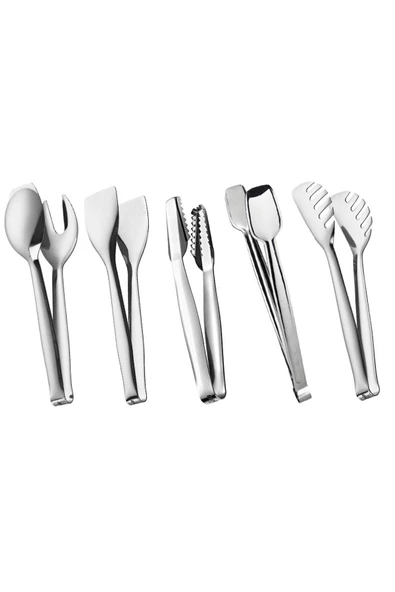 Nehir 5 Parça Çelik Servis Maşa Seti ürün görseli 1