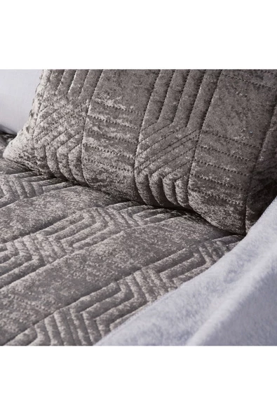 Schafer New Daily Kadife Çeyiz Seti 9 Parça-Gri - 2