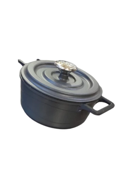 OMS PASLANMAZ Oms Jr.mini Döküm 5 Parça Tencere Tava Seti 14cm - Resim 6