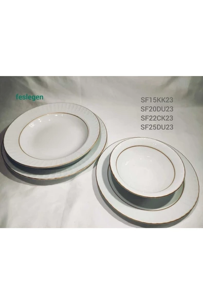 Güral Porselen Sedef 24 Parça 6 Kişilik Yemek Takımı