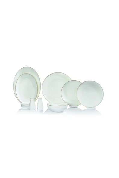 Schafer Jolly 56 Parça Bone Porselen Yemek Takımı Altın 01 - 2