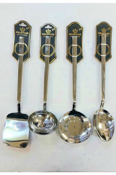 ERGENÇLER Kelkitler Çelik 4 Parça Servis Seti