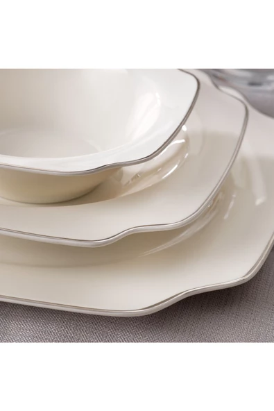 Schafer Royalty Lüx 24 Parça Yemek Takımı Platin Yaldızlı - 4