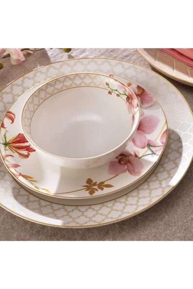 Schafer Melina Porselen Yemek Takımı-24 Parça-Krem - 3