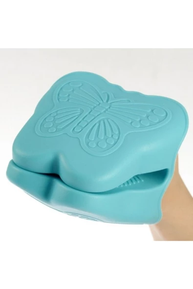 Fame Kıtchen Un-228 Kelebek Figürlü Ikili Silikon Turkuaz Tutucu Eldiven - 2