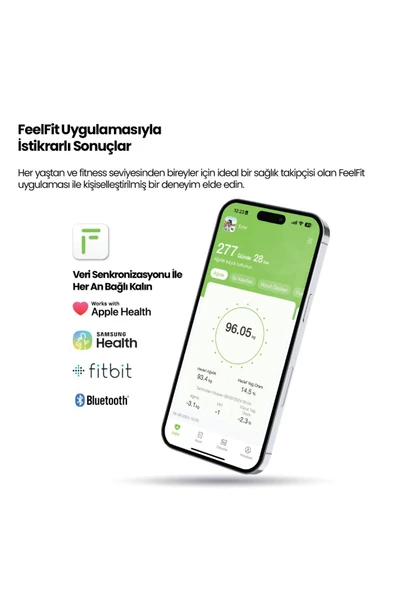 Relux Rbs4000 Wellness Akıllı Vücut Analiz Tartısı – Yağ, Kas, Sıvı Ölçer, 4 Elektrot, Bluetooth - 5