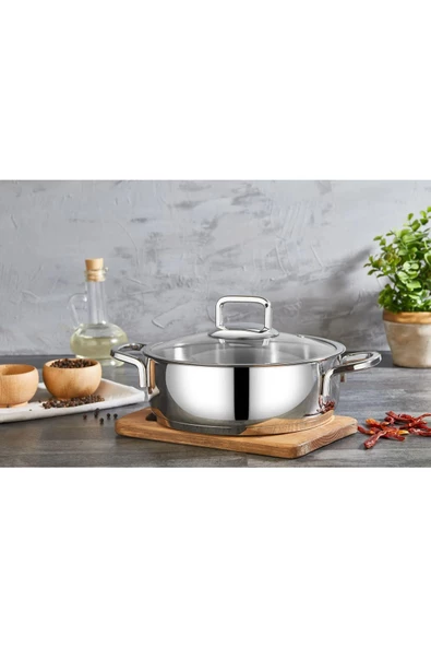 FALEZ Vento 28 Cm Çelik Karnıyarık Tencere - Resim 2