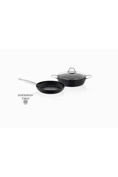 Falezev FALEZ BLACK LINE İNDUKSİYON 3 PARÇA SET 4010
