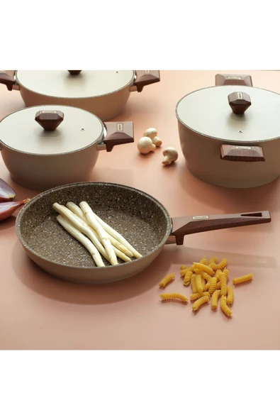 Schafer Toscana Döküm Tencere Seti 7 Parça-Krem - Resim 3