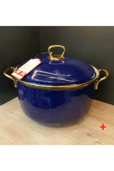 ERGENÇLER Taşev Sultan Emaye Kapaklı Yoğurt Tenceresi 24cm