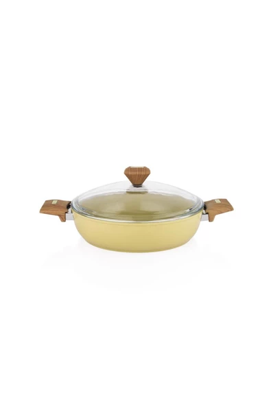 Schafer Fiesta Seramik Basık Tencere 28 Cm-Yeşil - 2