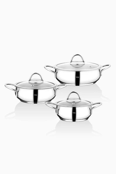 Taç Vitali 6 Parça Çelik Sahan Seti 3496 - Resim 2