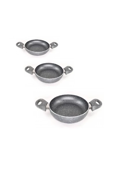 AKPA HOME Granit Kapaksız 3 Boy Sahan Seti 20-22-24cm