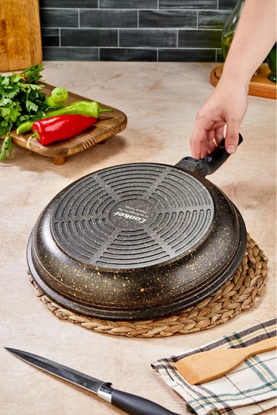Cooker CKR3373  İki Bölmeli Döküm Granit Tava-32cm Siyah - 6