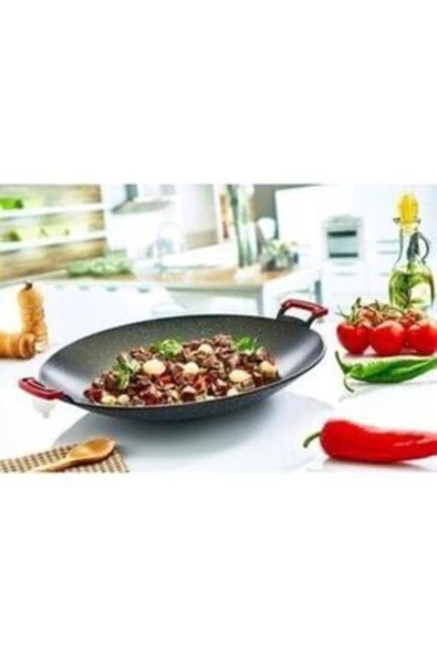 OMS Granit Saç Kavurma Tava 40 Cm Gri Renk - 2