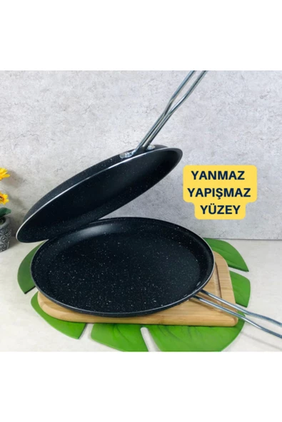 ERGENÇLER Kelkitler Granit İkiz Balık Tavası 32cm - Resim 4