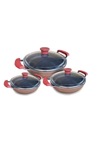 AKPA HOME Döküm Alya 3lü Sahan Set