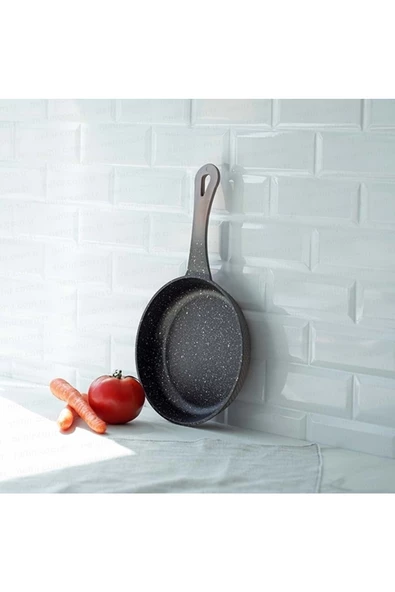 ERGENÇLER Renkli Yekpare Alüminyum Döküm 22 cm Tava - 4
