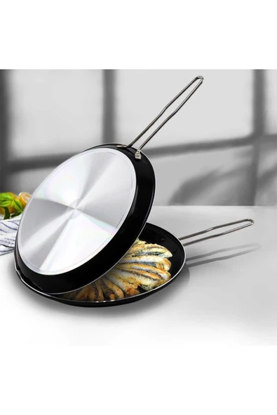 ERGENÇLER Kelkitler Granit İkiz Balık Tavası 32cm - Resim 6