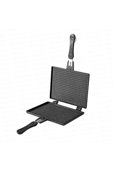 Nehir Siyah Lüks Alüminyum Döküm Küçük Tava Tost - Resim 2