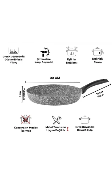 Taç Ultra Granit Tava 30 Cm-3408 - Resim 3