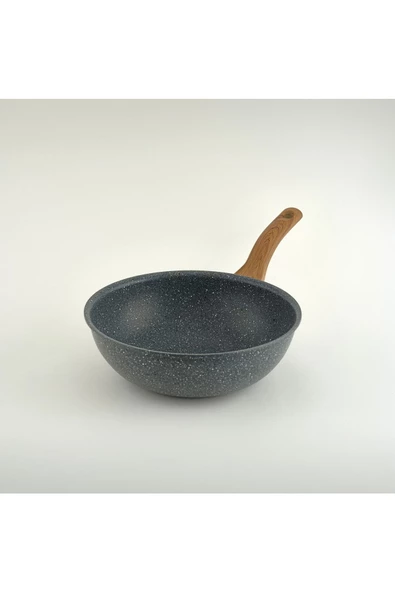 Leydi Marble Natura Granit Wok Tava 26 Cm - 3