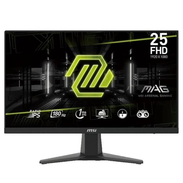 MSI 24.5" FLAT IPS MAG 256F 1MS 180HZ HDMI-DP GAMING MONİTÖR 1920X1080 ürün görseli