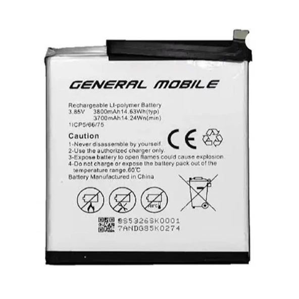 Fixist General Mobile GM9 Plus ile Uyumlu İthal Pil