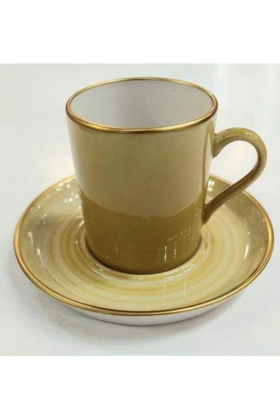 OMS Collection Colorful Chique 12 Parça Türk Kahvesi Fincan Takımı - 3