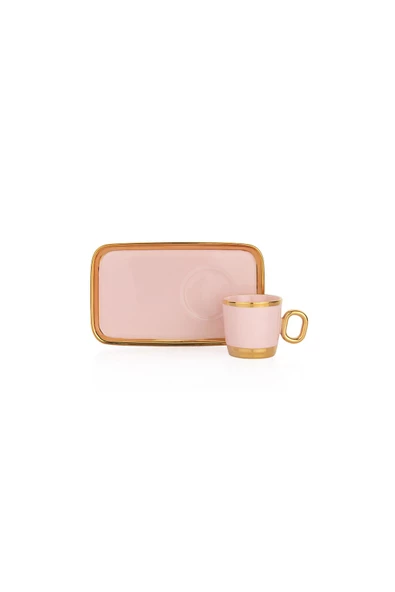 Schafer Goldie 6 Kişilik Kahve Fincan Seti 12 Parça-pembe04