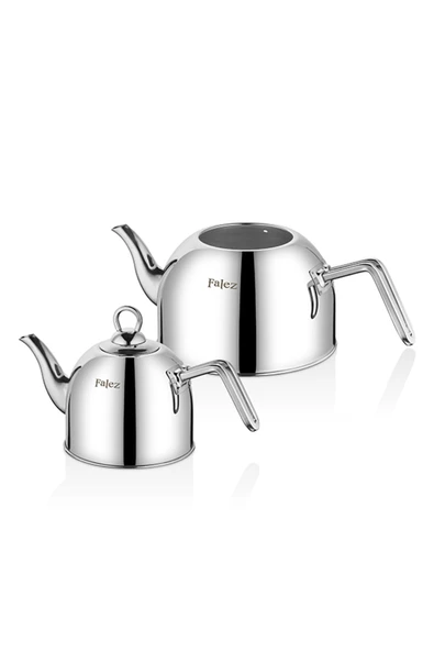 FALEZ Ares Orta Boy Çelik Çaydanlık Takımı - 2