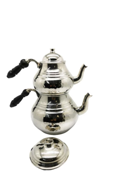 BYBİLAL Dövme Bakır Çaydanlık Büyük Boy - 2