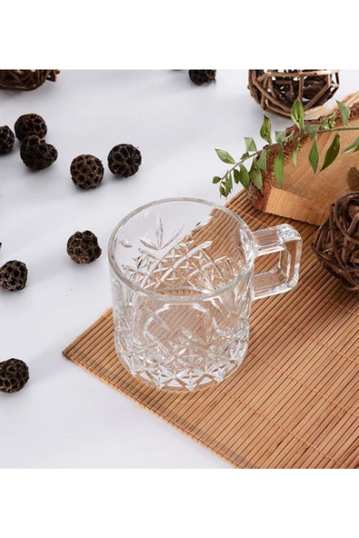 Paşabahçe Yeni Seri Timeless 3 Boy 6'lı 18 Parça Kulplu Bardak-fincan Takımı-195cc/250cc/315cc - Resim 2