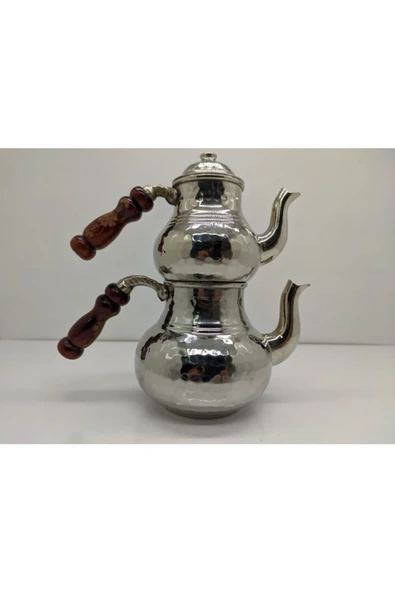 BYBİLAL Dövme Bakır Çaydanlık Küçük Boy Kalaylı - Resim 2