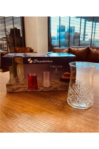 Paşabahçe 12'Li Timeless Çay Bardağı Kristal Kesme Bardak Sadece Bardak - 2