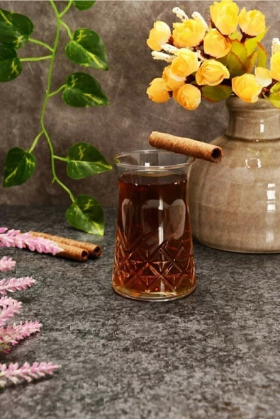 Paşabahçe 12'Li Timeless Çay Bardağı Kristal Kesme Bardak Sadece Bardak - 4